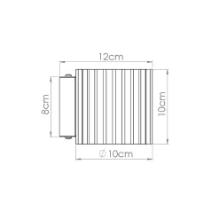 Applique en aluminium 1 lampes 10x12x10cm Sollux