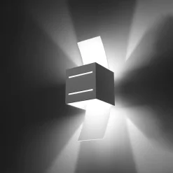 Applique en aluminium/verre 1 ampoule 4000K - 10x12x30cm Sollux