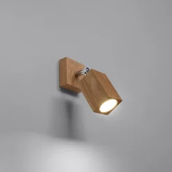 Applique en bois 1 ampoule 4000K - 8x19x17cm Sollux