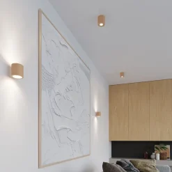 Applique en bois 1 ampoule 3000K - 10x12x10cm Sollux