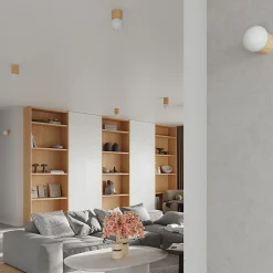 Applique en bois 1 ampoule 4000K - 12x17x12cm Sollux