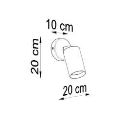 Applique en bois 1 ampoule 3000K - 10x20x20cm Sollux