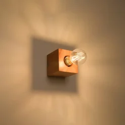 Applique en bois 1 lampes 10x10x10cm Sollux