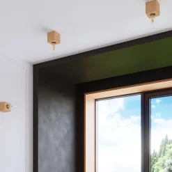 Applique en bois 1 lampes 10x10x10cm Sollux