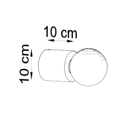 Applique en bois 1 lampes 10x10x10cm Sollux