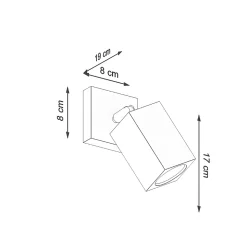 Applique en bois 1 lampes 8x19x17cm Sollux