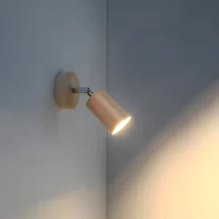 Applique en bois 1 lampes 10x20x20cm Sollux