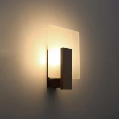 Applique en bois/verre 1 ampoule 3000K - 16x12x30.5cm Sollux