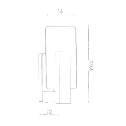 Applique en bois/verre 1 ampoule 4000K - 16x12x30.5cm Sollux