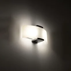 Applique en bois/verre 2 ampoules 3000K - 33x14x14cm Sollux