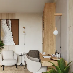 Applique en bois/verre 1 ampoule 4000K - 6x25x67cm Sollux