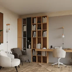 Applique en bois/verre 1 ampoule 4000K - 6x25x67cm Sollux