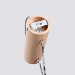 Applique en bois/verre 1 ampoule 4000K - 6x25x67cm Sollux