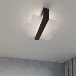 Applique en bois/verre 1 ampoule 3000K - 43x12x30cm Sollux