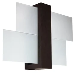 Applique en bois/verre 1 ampoule 3000K - 43x12x30cm Sollux