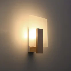 Applique en bois/verre 1 lampes 16x12x30.5cm Sollux