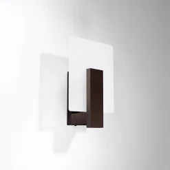 Applique en bois/verre 1 lampes 16x12x30.5cm Sollux