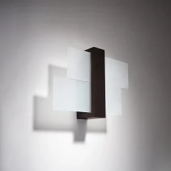 Applique en bois/verre 1 lampes 43x12x30cm Sollux