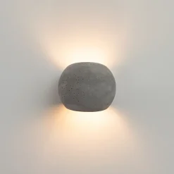 Applique en béton 2 lampes 18x14x14cm Sollux