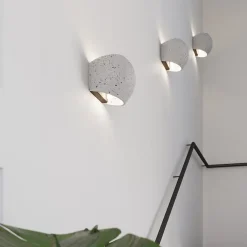 Applique en béton 2 lampes 18x14x14cm Sollux