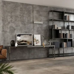 Applique en béton/verre 2 lampes 50x12x10cm Sollux