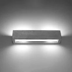 Applique en béton/verre 2 lampes 50x12x10cm Sollux