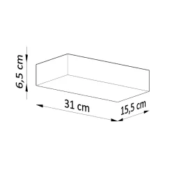 Applique en céramique 2 ampoules 4000K - 31x15.5x6.5cm Sollux