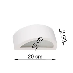 Applique en céramique 1 ampoule 3000K - 20x9x10cm Sollux