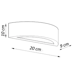 Applique en céramique 1 ampoule 3000K - 20x9x10cm Sollux