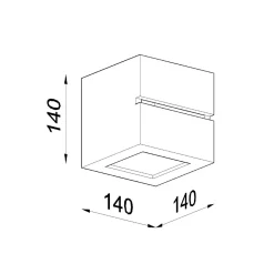 Applique en céramique 1 lampes 14x14x14cm Sollux