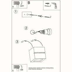 Applique en céramique 1 lampes 14x14x14cm Sollux