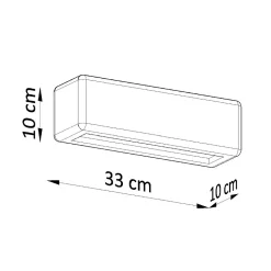 Applique en céramique 1 lampes 33x10x10cm Sollux