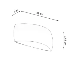 Applique en céramique 1 lampes 32x9x13.5cm Sollux