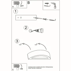 Applique en céramique 1 lampes 40.5x14.5x10cm Sollux