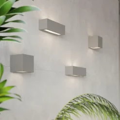 Applique en céramique/verre 1 ampoule 4000K - 14x14x14cm Sollux