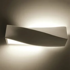 Applique en céramique/verre 1 ampoule 3000K - 42x12x14cm Sollux