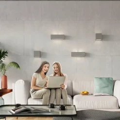 Applique en céramique/verre 1 ampoule 3000K - 14x14x14cm Sollux