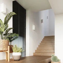 Applique en céramique/verre 1 ampoule 3000K - 10.5x10.5x26cm Sollux