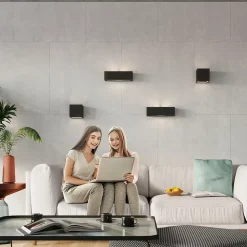 Applique en céramique/verre 1 ampoule 4000K - 32.5x9.5x9.5cm Sollux