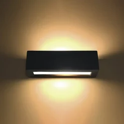 Applique en céramique/verre 1 ampoule 3000K - 32.5x9.5x9.5cm Sollux