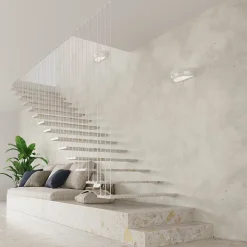 Applique en céramique/verre 1 ampoule 4000K - 40x15x10cm Sollux