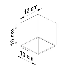 Applique en verre 1 ampoule 4000K - 10x12x10cm Sollux