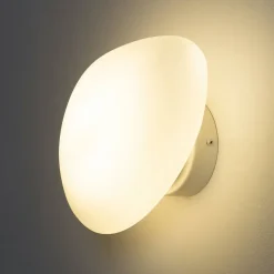 Applique en verre blanc opalin - Veglia