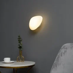 Applique en verre blanc opalin - Veglia