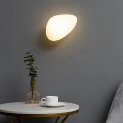 Applique en verre blanc opalin - Veglia