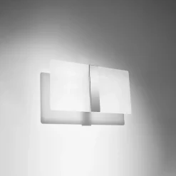 Applique en verre/acier 2 lampes 35x5x18cm Sollux