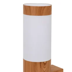 Applique extérieur Hollis métal effet bois marron IP44 E27 25W