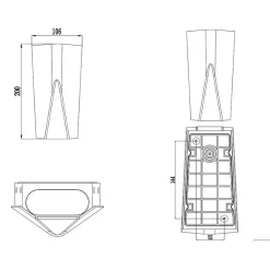 Applique extérieur moderne métal Tay