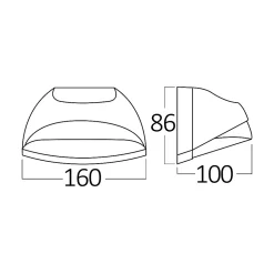 Applique extérieur PIRUS 7W LED 3000K IP54