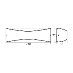 Applique extérieur PIRUS 10W LED 3000K IP54